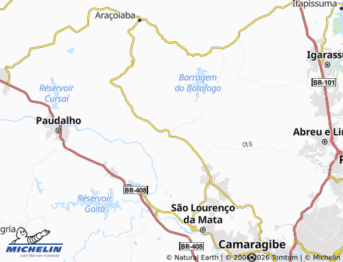 Carte MICHELIN Chã de Cruz - ViaMichelin