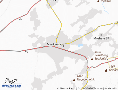 MICHELIN-Landkarte Mankweng Unit B - ViaMichelin