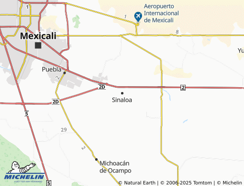 MICHELIN Sinaloa map - ViaMichelin