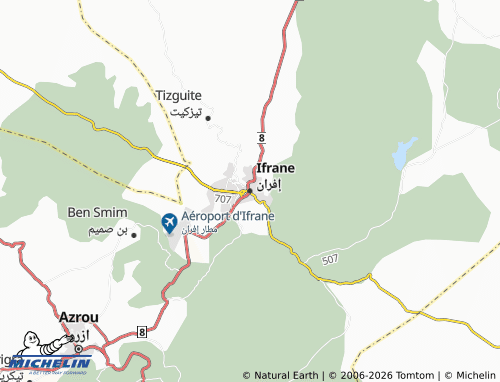 MICHELIN Ifrane map - ViaMichelin
