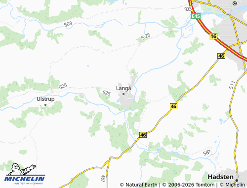 MICHELIN Langå map - ViaMichelin