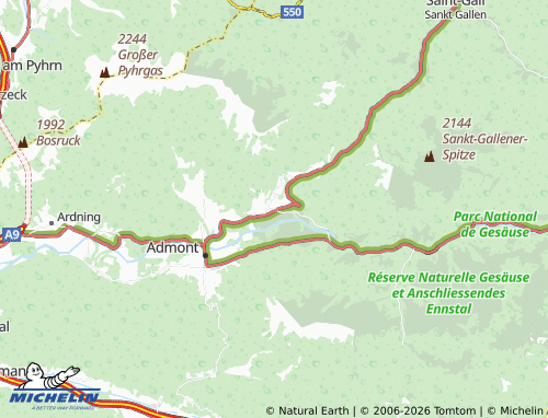 MICHELIN Weng im Gesäuse map - ViaMichelin