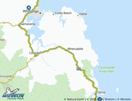 Mapa MICHELIN Whenuakite - ViaMichelin