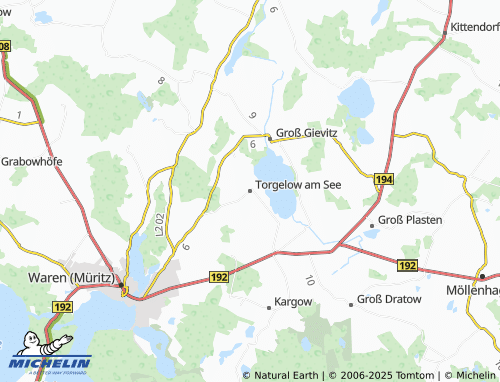 MICHELIN-Landkarte Torgelow am See - ViaMichelin