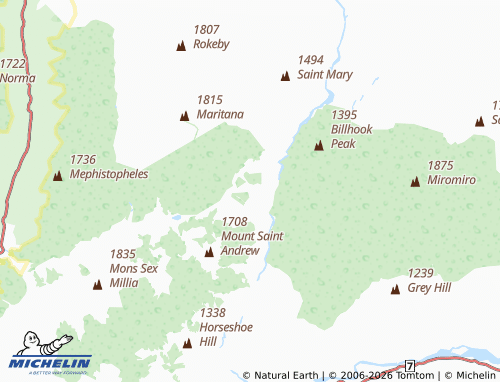 Mapa MICHELIN Poplars Range - ViaMichelin