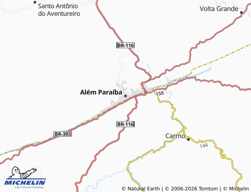 Mappa MICHELIN Além Paraíba - ViaMichelin