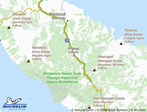 MICHELIN Prokopi map - ViaMichelin