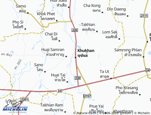 MICHELIN-Landkarte Khukhan - ViaMichelin