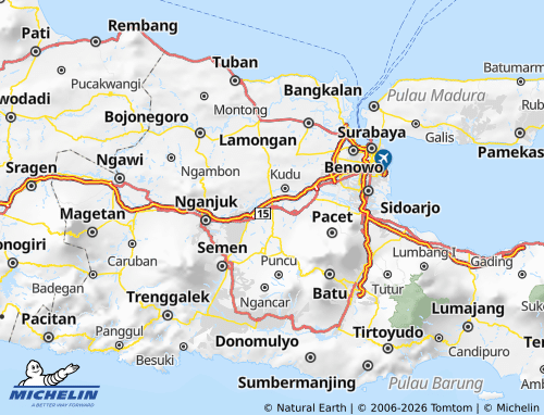 MICHELIN Jombang map - ViaMichelin