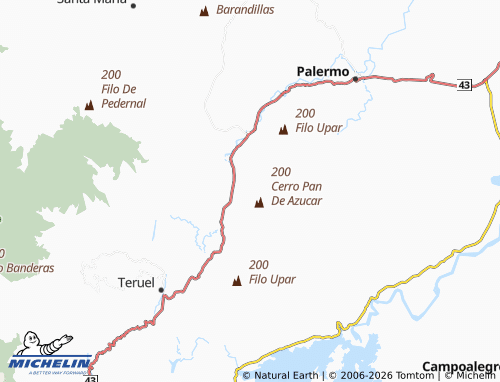 Mappa MICHELIN Las Ceibas - ViaMichelin