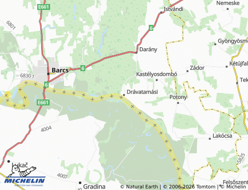 MICHELIN-Landkarte Drávatamási - ViaMichelin