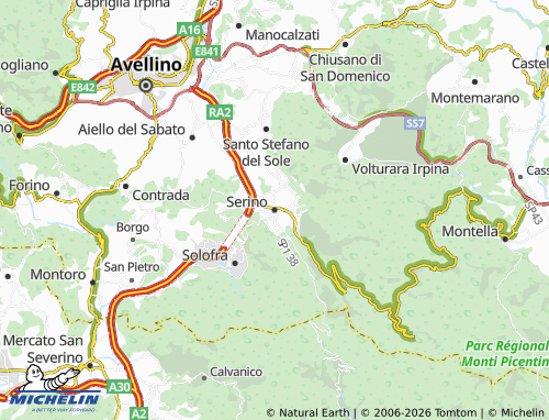 Kaart MICHELIN Serino - ViaMichelin
