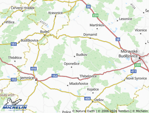 Mappa MICHELIN Budkov - ViaMichelin
