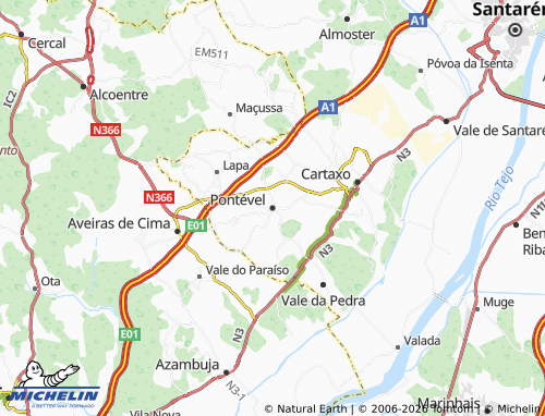 Mapa MICHELIN Pontével - ViaMichelin