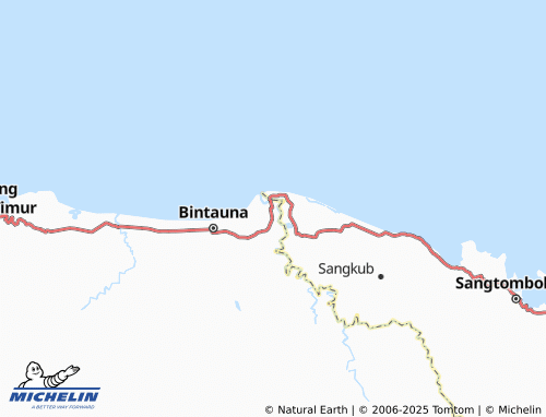 MICHELIN Bintauna Pantai map - ViaMichelin