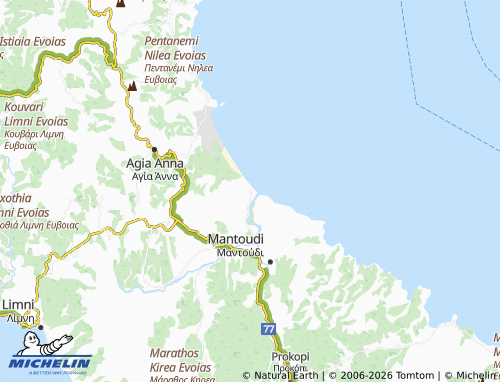 MICHELIN Krya Vrysi map - ViaMichelin