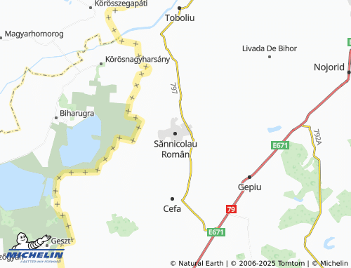 MICHELIN Sănnicolau Român map - ViaMichelin