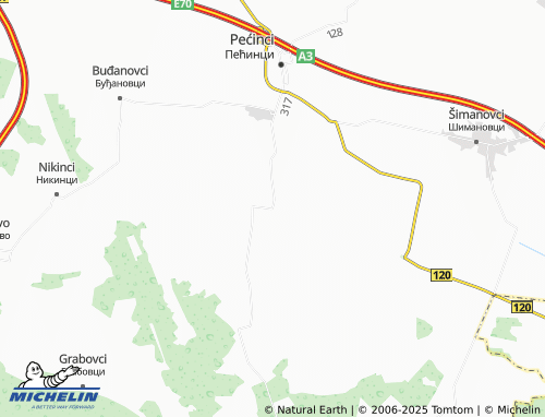 MICHELIN Subotište map - ViaMichelin