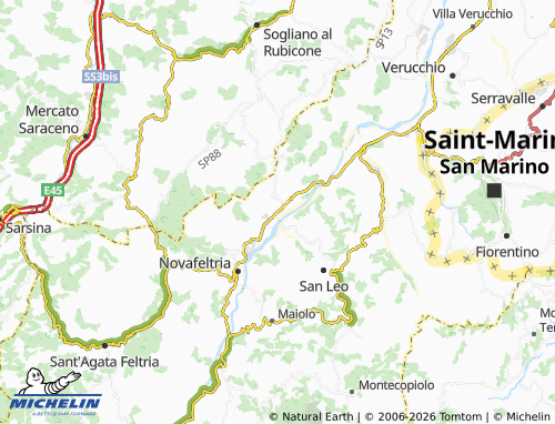 MICHELIN-Landkarte Secchiano - ViaMichelin