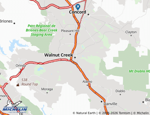Mappa MICHELIN Walnut Creek - ViaMichelin