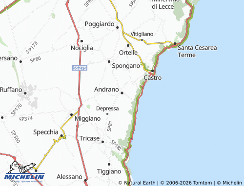 Mapa MICHELIN Andrano - ViaMichelin