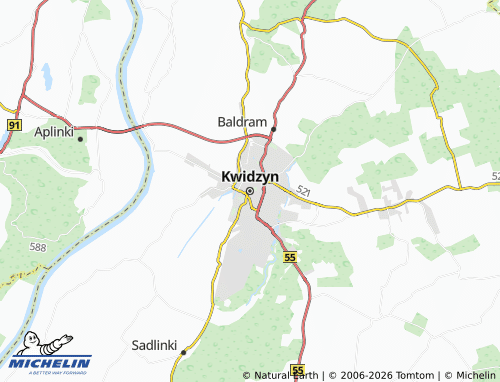 Mappa MICHELIN Kwidzyn - ViaMichelin
