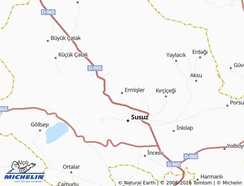 Mappa MICHELIN Ermişler - ViaMichelin