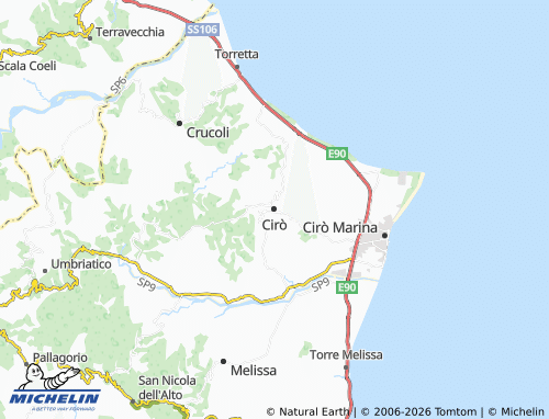 MICHELIN Cirò map - ViaMichelin