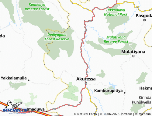 Carte MICHELIN Udupitiya - ViaMichelin