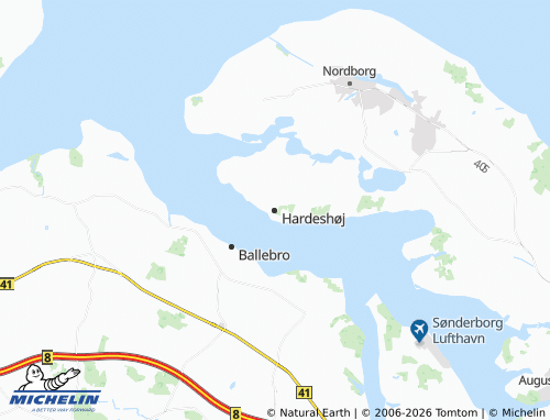Mapa MICHELIN Hardeshøj - ViaMichelin