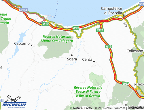 MICHELIN Sciara map - ViaMichelin