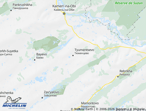 MICHELIN-Landkarte Tjumenzewski Rajon - ViaMichelin