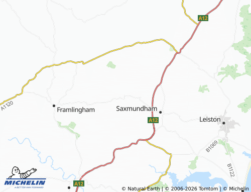Carte MICHELIN Rendham - ViaMichelin