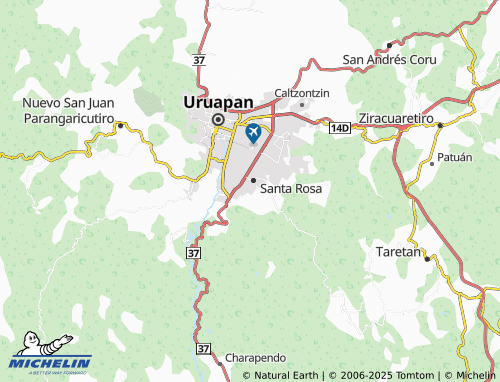 MICHELIN Colonia Santa Bárbara map - ViaMichelin