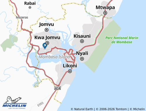 MICHELIN Manyimbo map - ViaMichelin