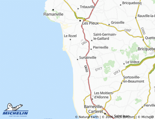 MICHELIN Surtainville map - ViaMichelin