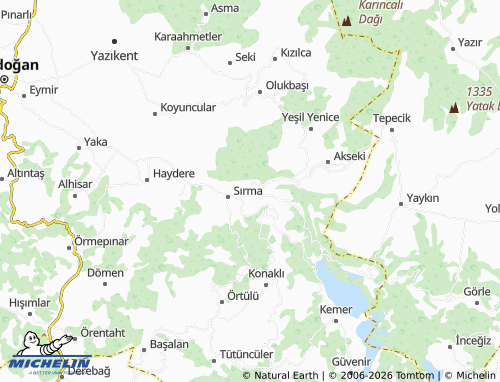 MICHELIN Amasya map - ViaMichelin