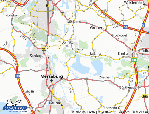 MICHELIN Burgliebenau map - ViaMichelin