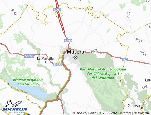 MICHELIN Matera map - ViaMichelin