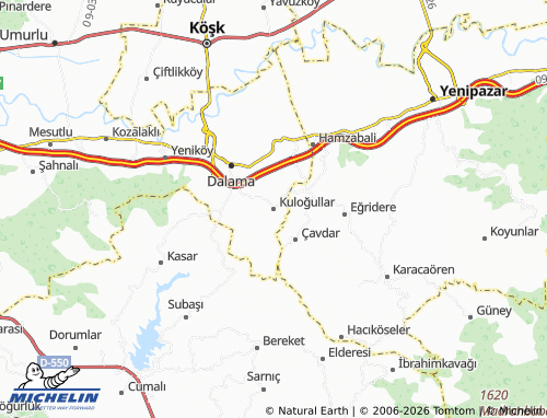 MICHELIN Kuloğullar map - ViaMichelin