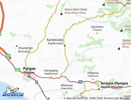 Carte MICHELIN Magoula - ViaMichelin