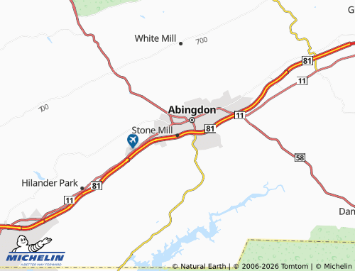 Mapa MICHELIN Stone Mill - ViaMichelin