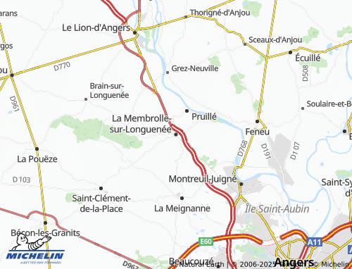 MICHELIN La Membrolle-sur-Longuenée map - ViaMichelin