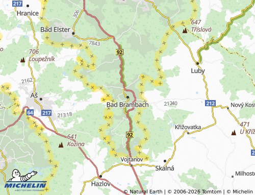 MICHELIN Bad Brambach map - ViaMichelin