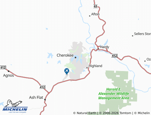 Kaart MICHELIN Cherokee - ViaMichelin
