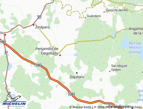 Mapa MICHELIN Tirimácuaro - ViaMichelin
