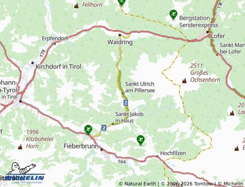 MICHELIN Sankt Ulrich am Pillersee map - ViaMichelin
