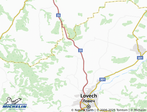 MICHELIN Slavyani map - ViaMichelin