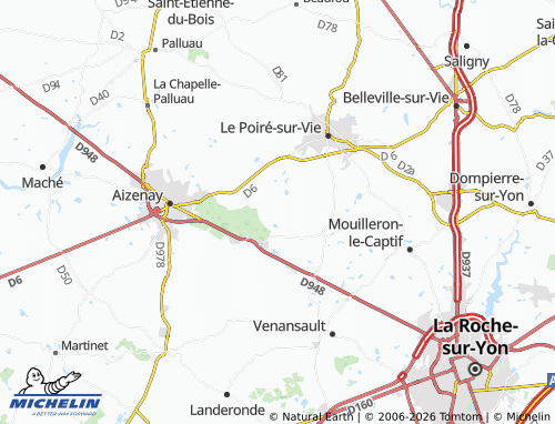 MICHELIN-Landkarte La Courbe - ViaMichelin