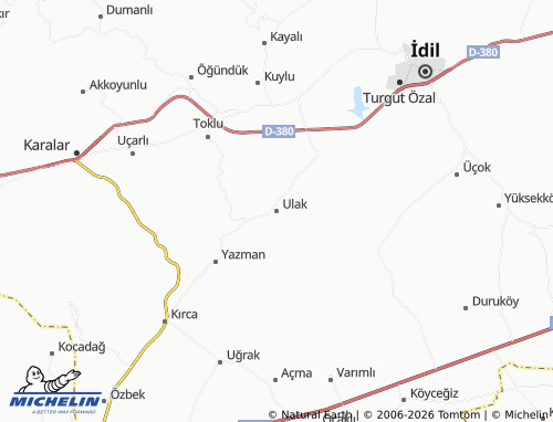 Mappa MICHELIN Ulak - ViaMichelin